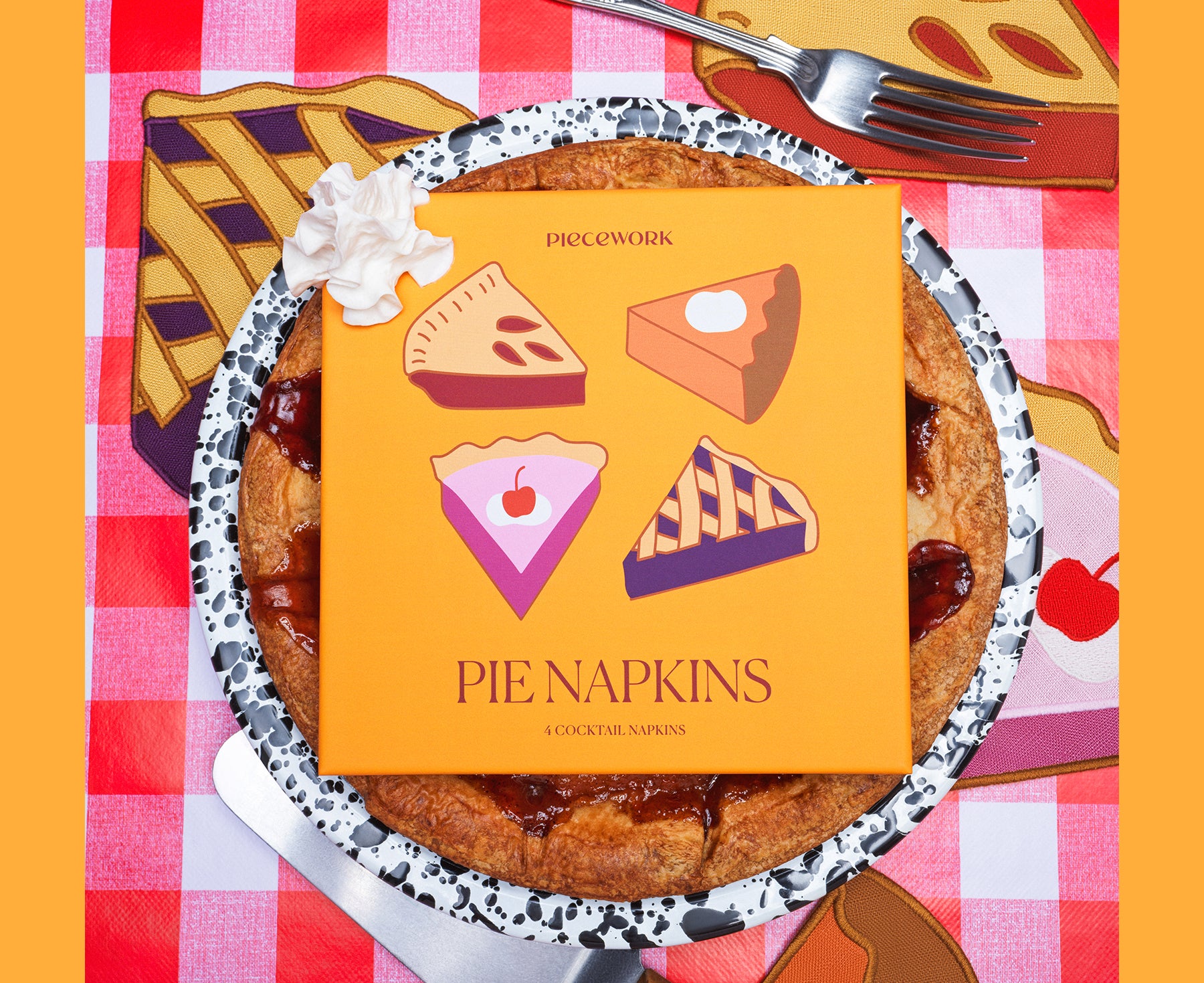 Cocktail Napkin Set - Pie - Thumbnail 2