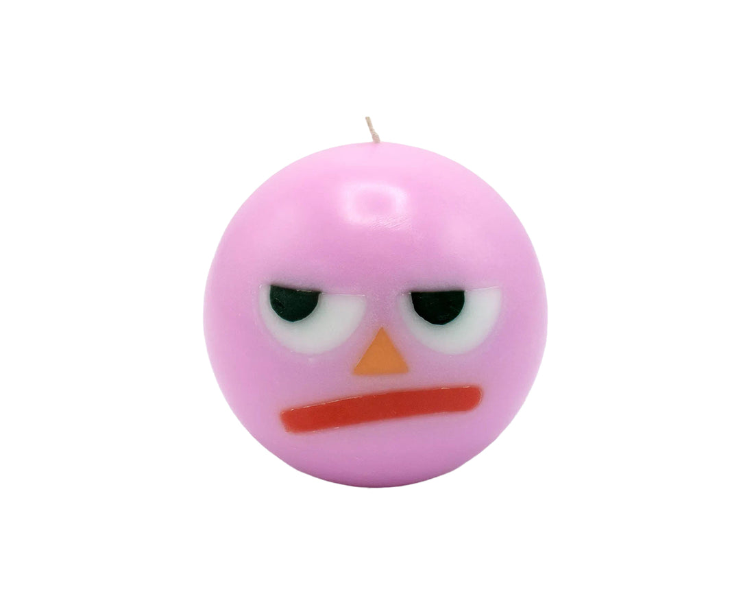 Face Spherical Candle - Grumpy - by Moodz