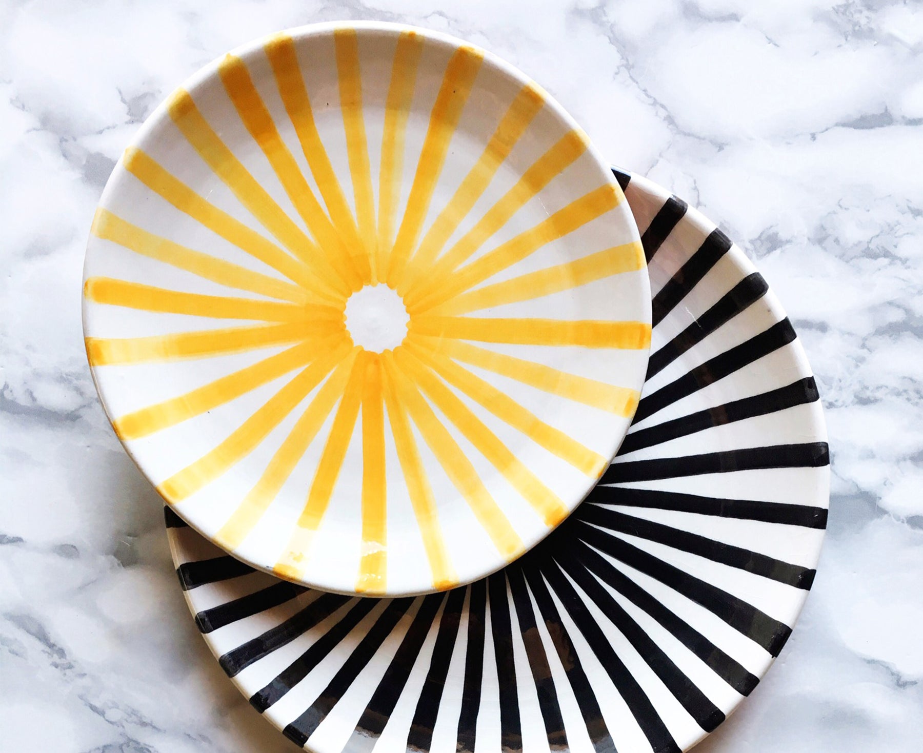 Ray Terracotta Salad Plate in Yellow by Casa Cubista