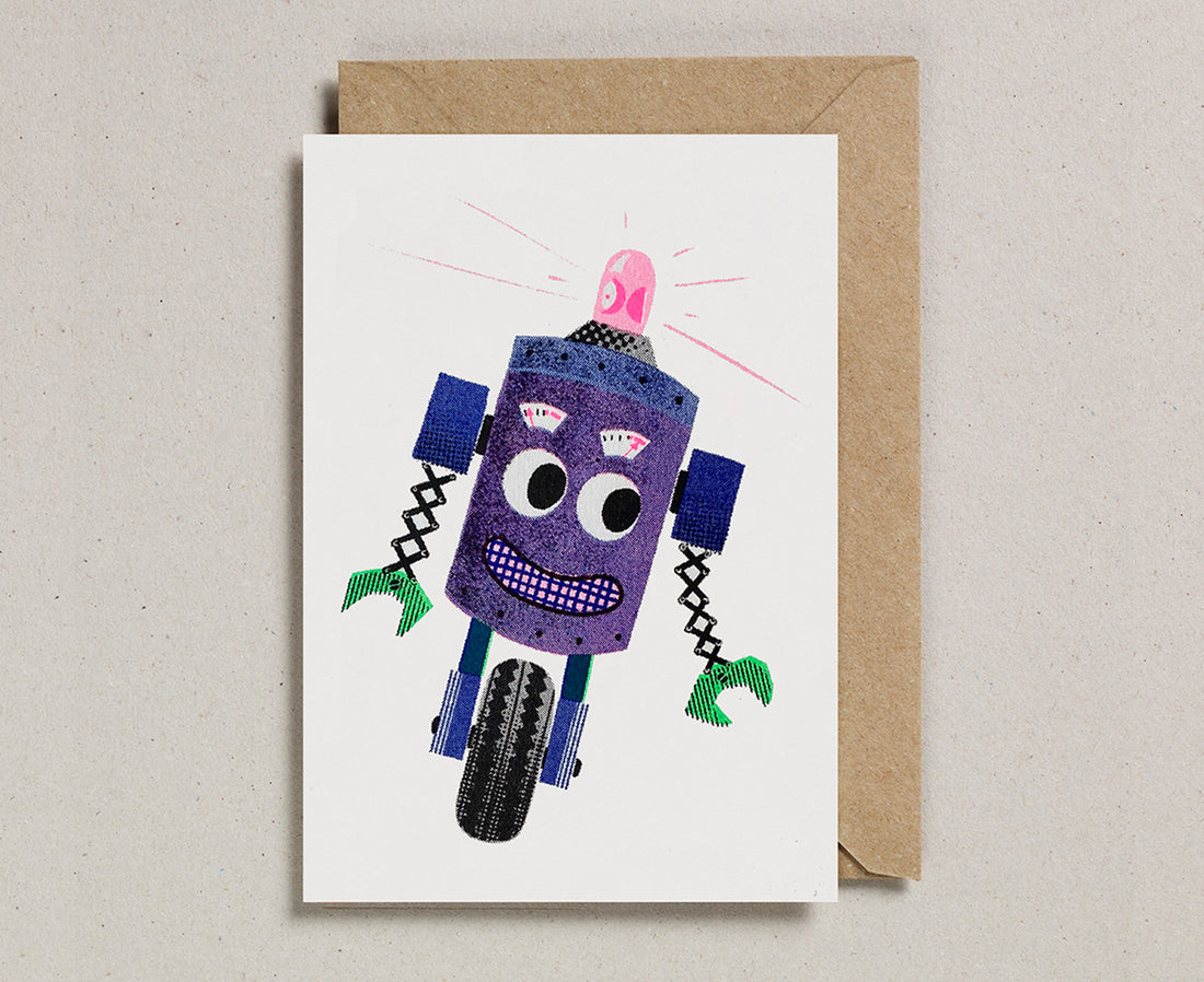 Birthday Card - Robot - by Petra Boase