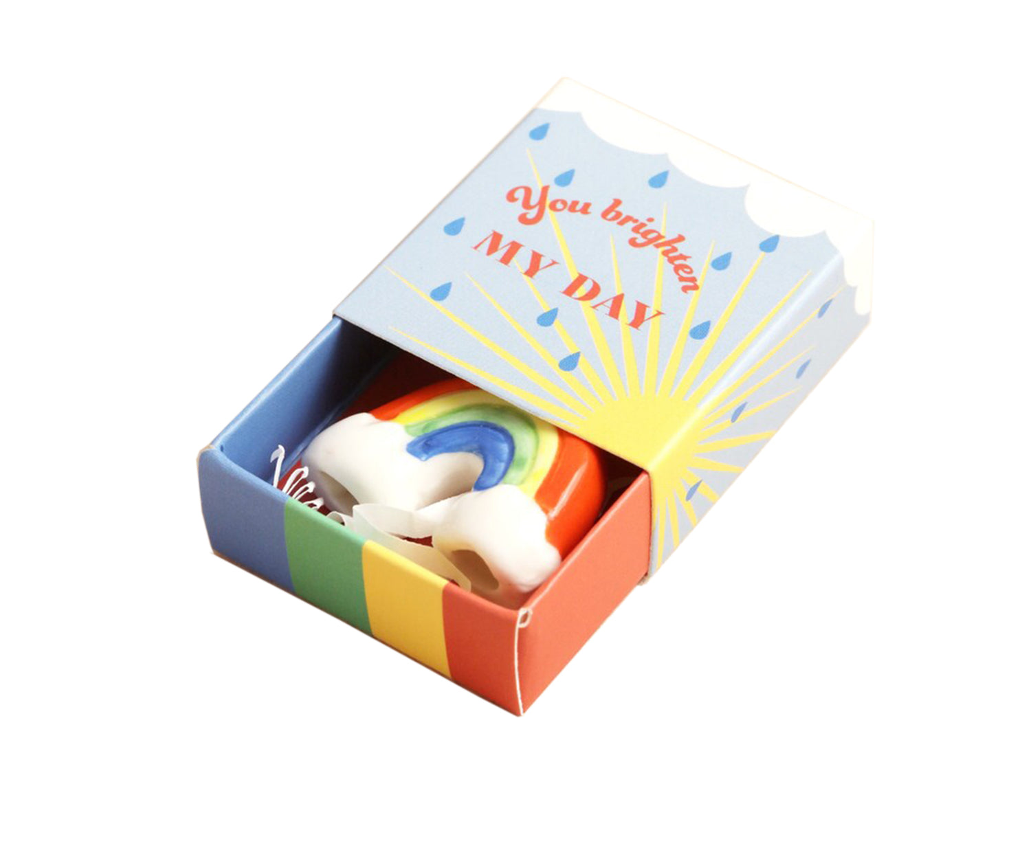 Tiny Ceramic Matchbox Token - Rainbow - by Lisa Angel