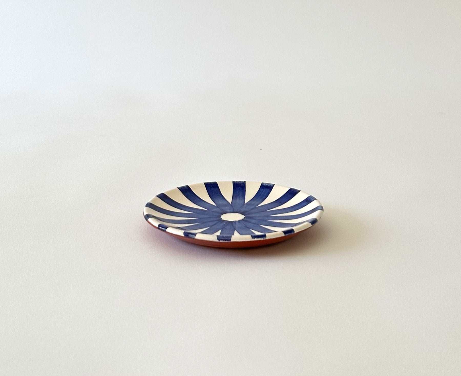 Ray Terracotta Mini Plate in Blue by Casa Cubista