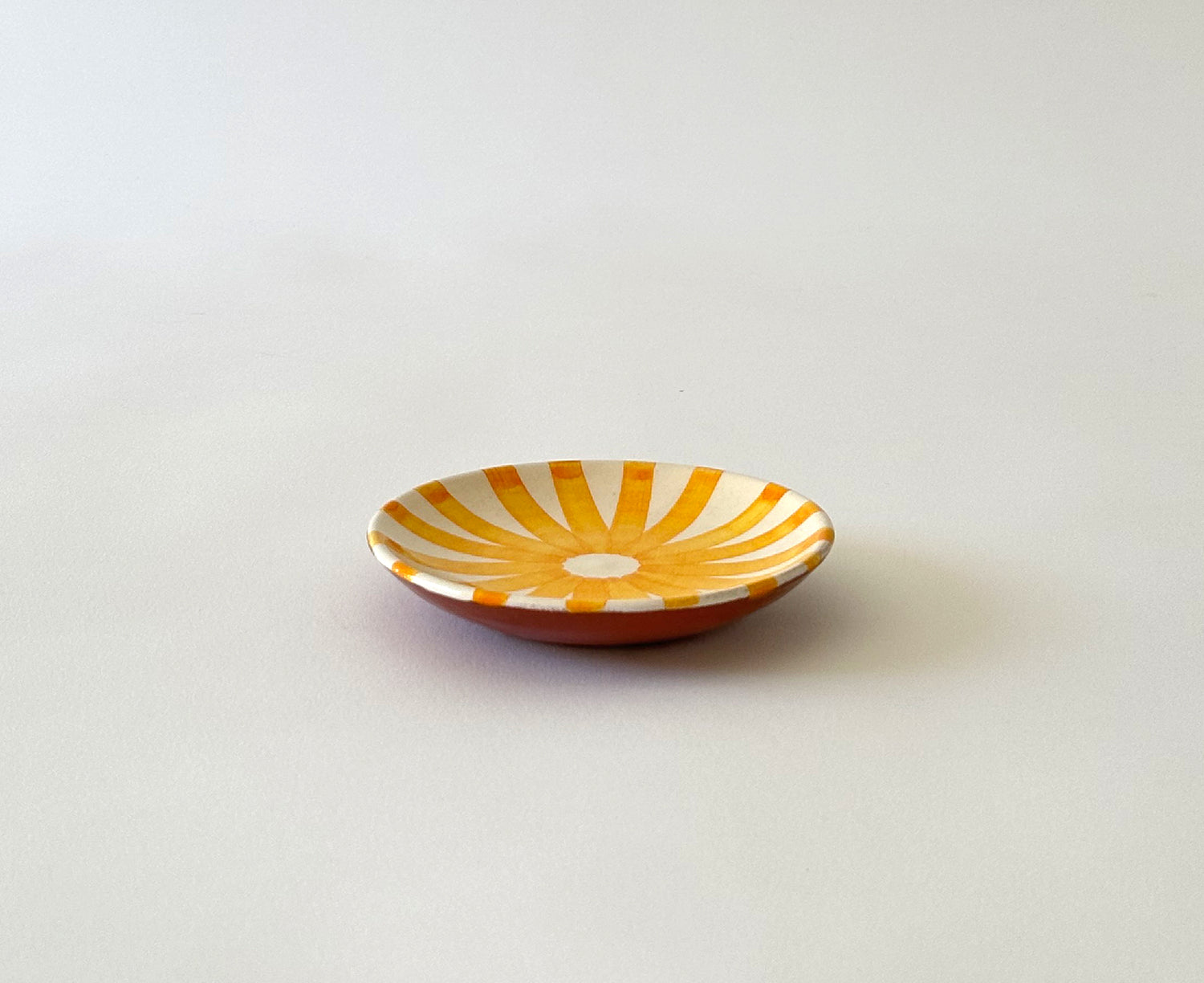 Ray Terracotta Mini Plate in Yellow by Casa Cubista