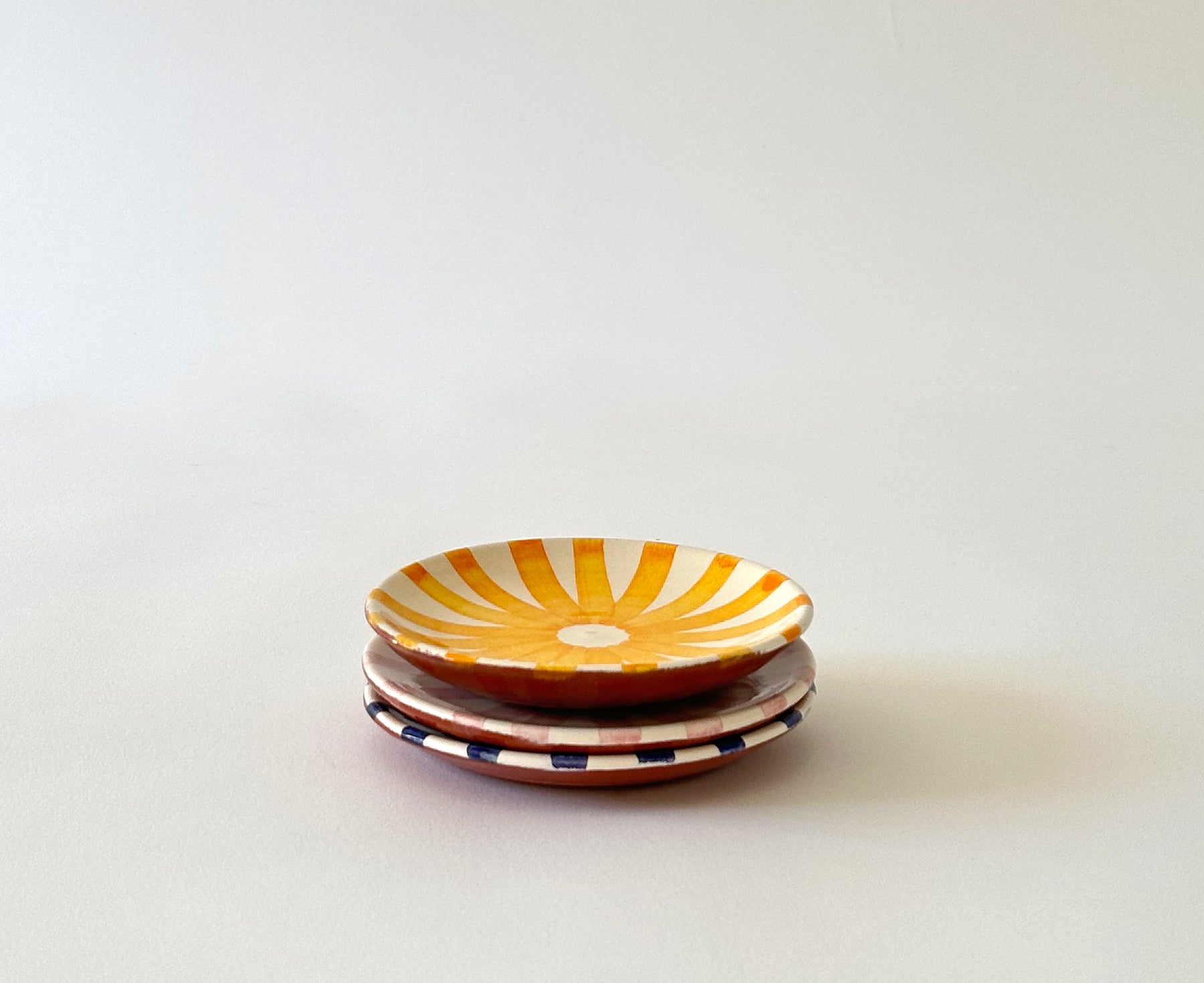 Ray Terracotta Mini Plate in Yellow by Casa Cubista