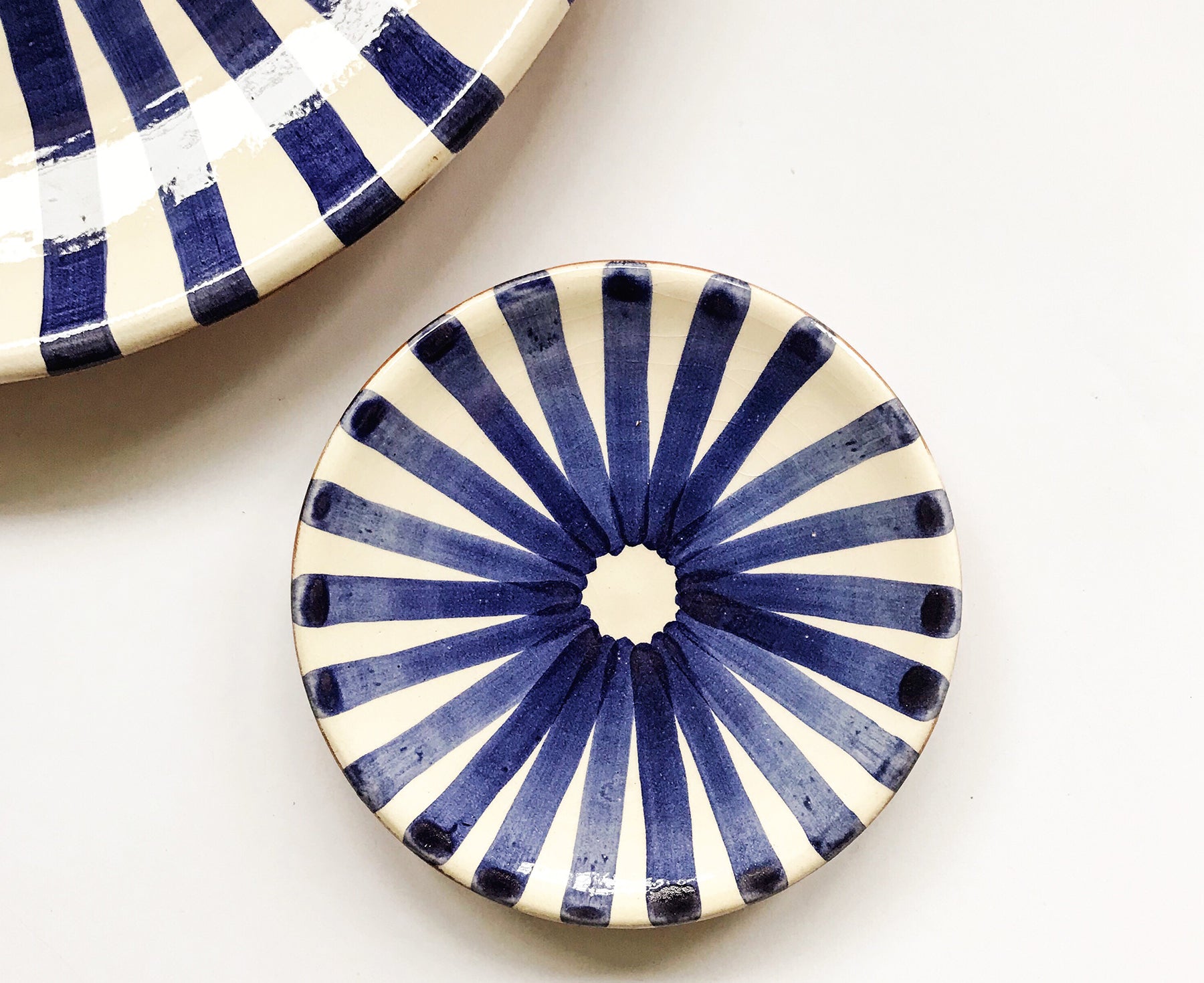 Ray Terracotta Mini Plate in Blue by Casa Cubista