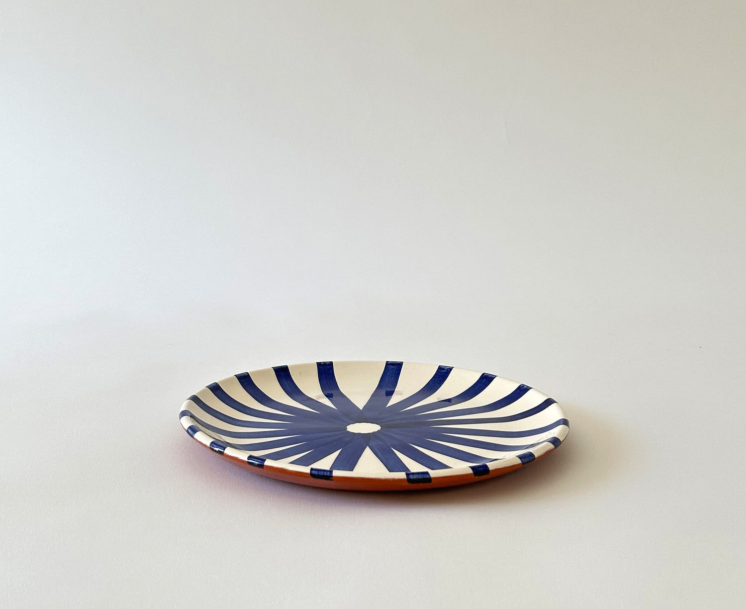 Ray Terracotta Salad Plate in Blue by Casa Cubista