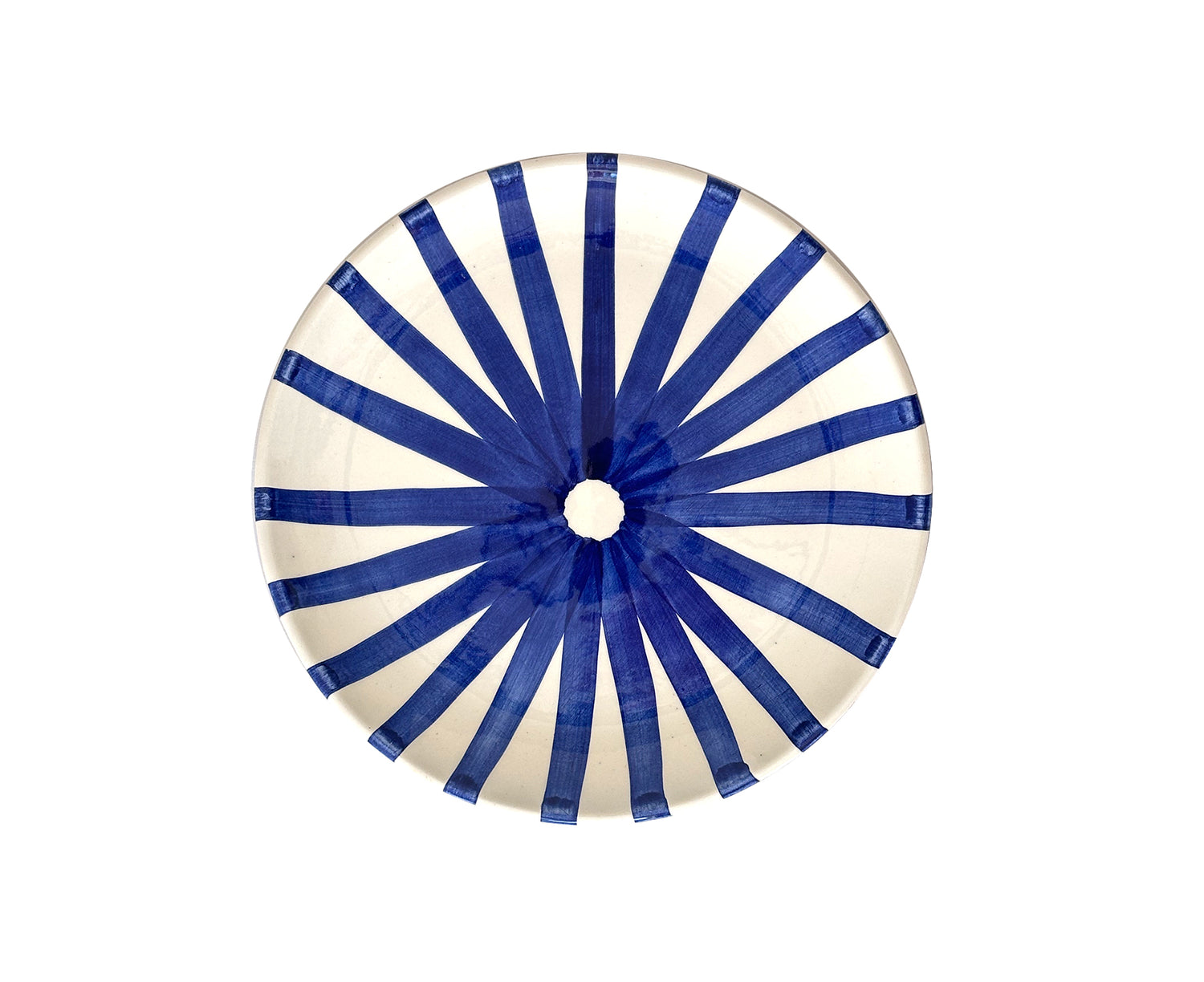 Ray Terracotta Salad Plate in Blue by Casa Cubista