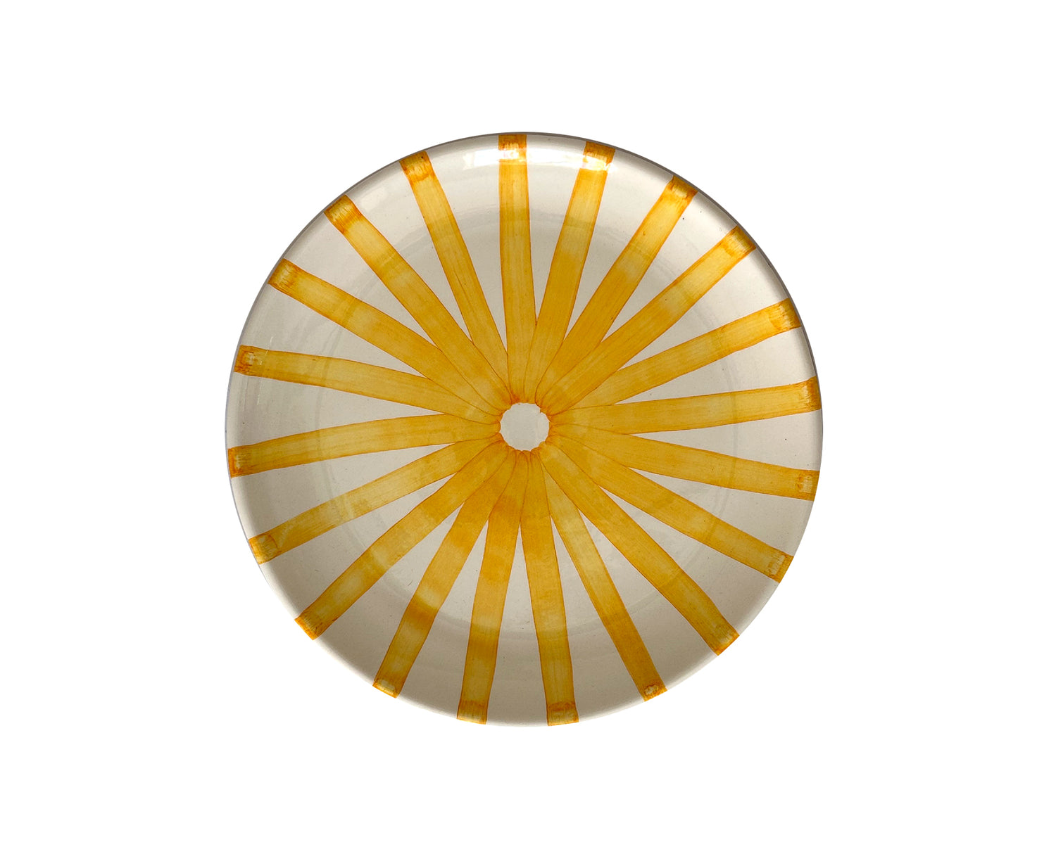 Ray Terracotta Salad Plate in Yellow by Casa Cubista