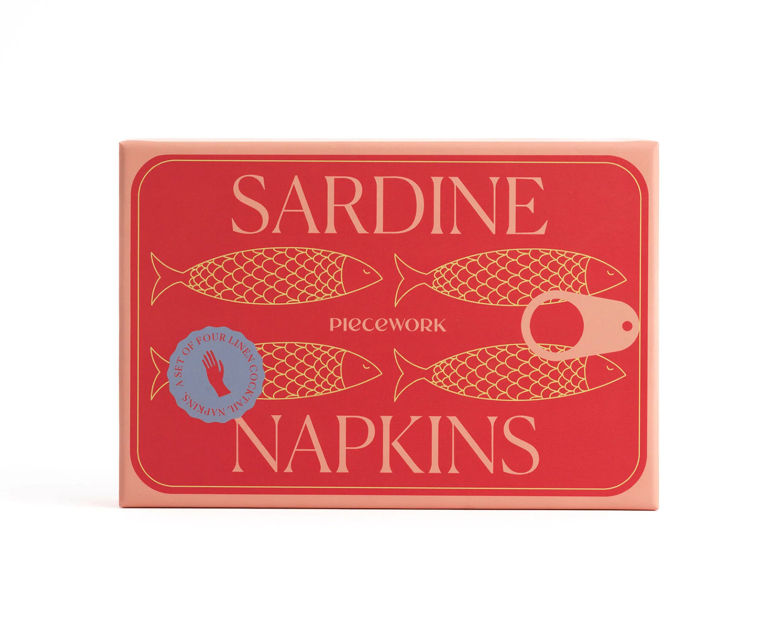 Cocktail Napkin Set - Sardines - by Piecework