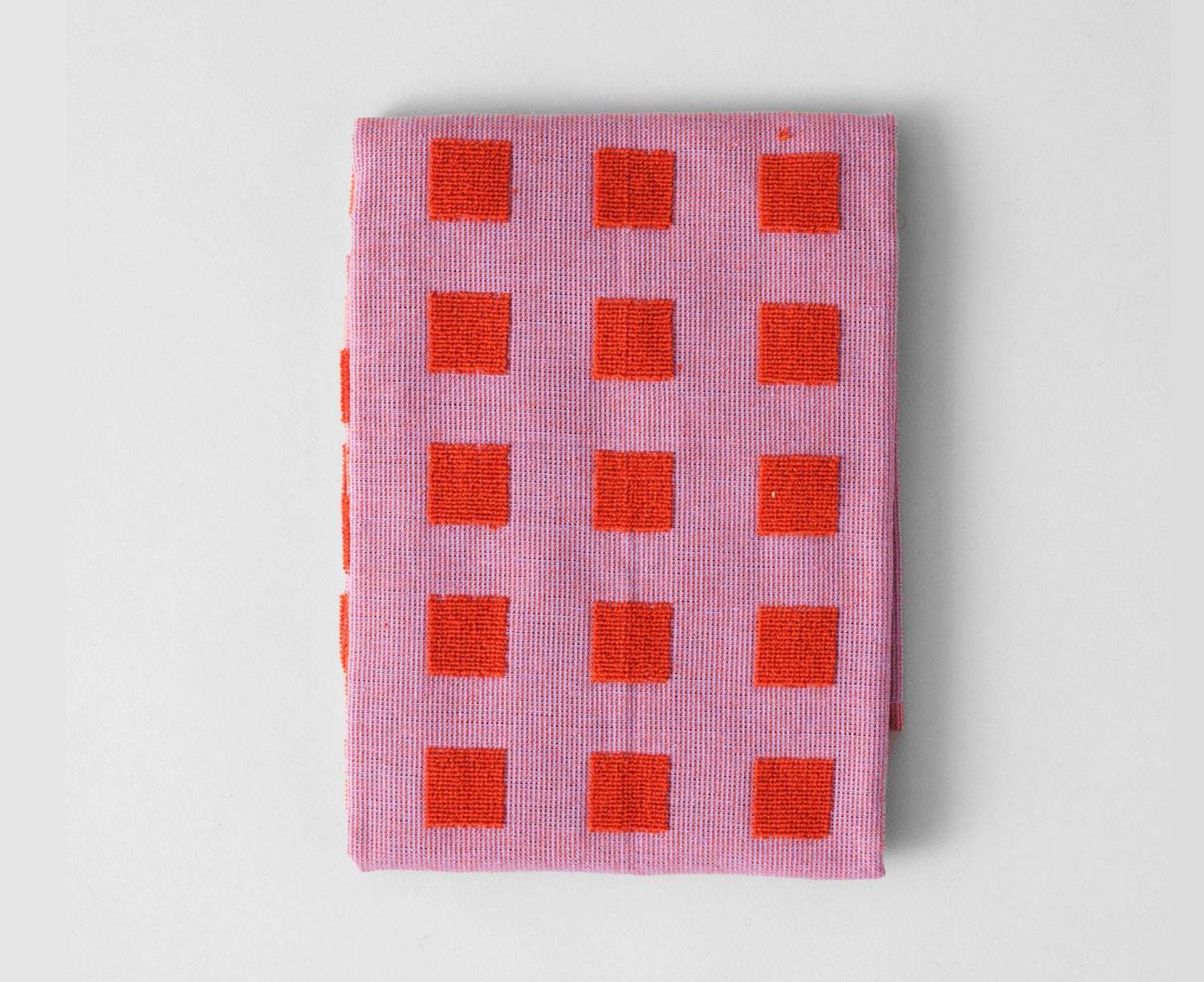 Squares in Lilac and Red Dish Towel by Wrap