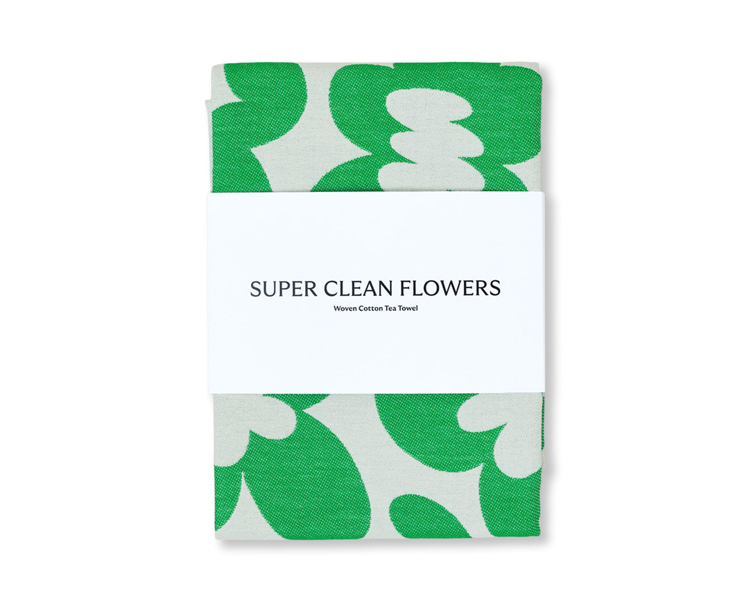 Super Clean Flowers Dish Towel - Green - by Wrap