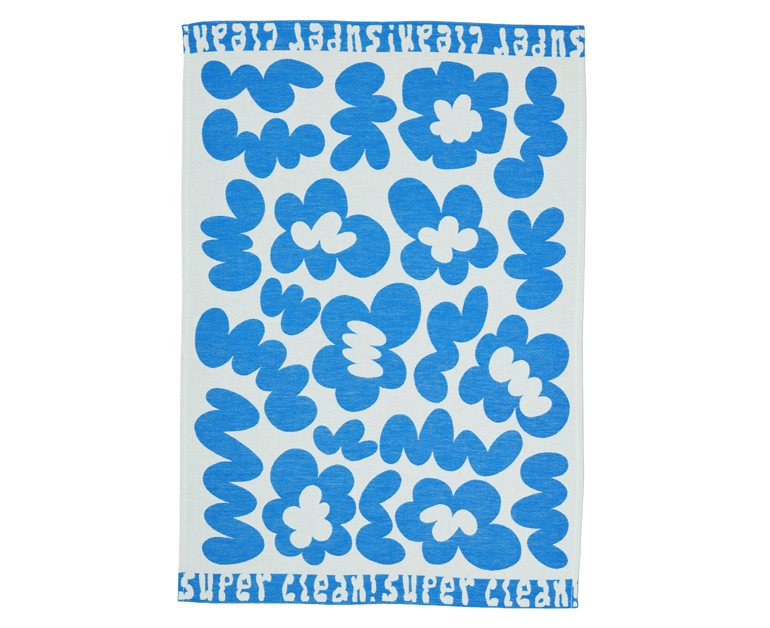 Super Clean Flowers Dish Towel - Blue - by Wrap