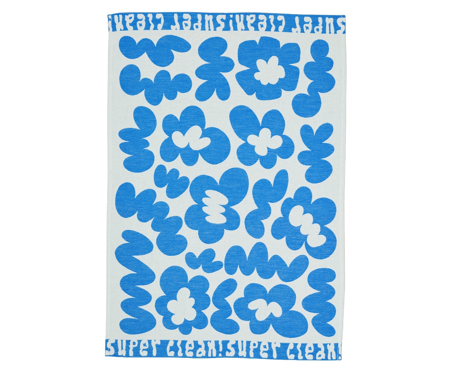Super Clean Flowers Dish Towel - Blue - by Wrap