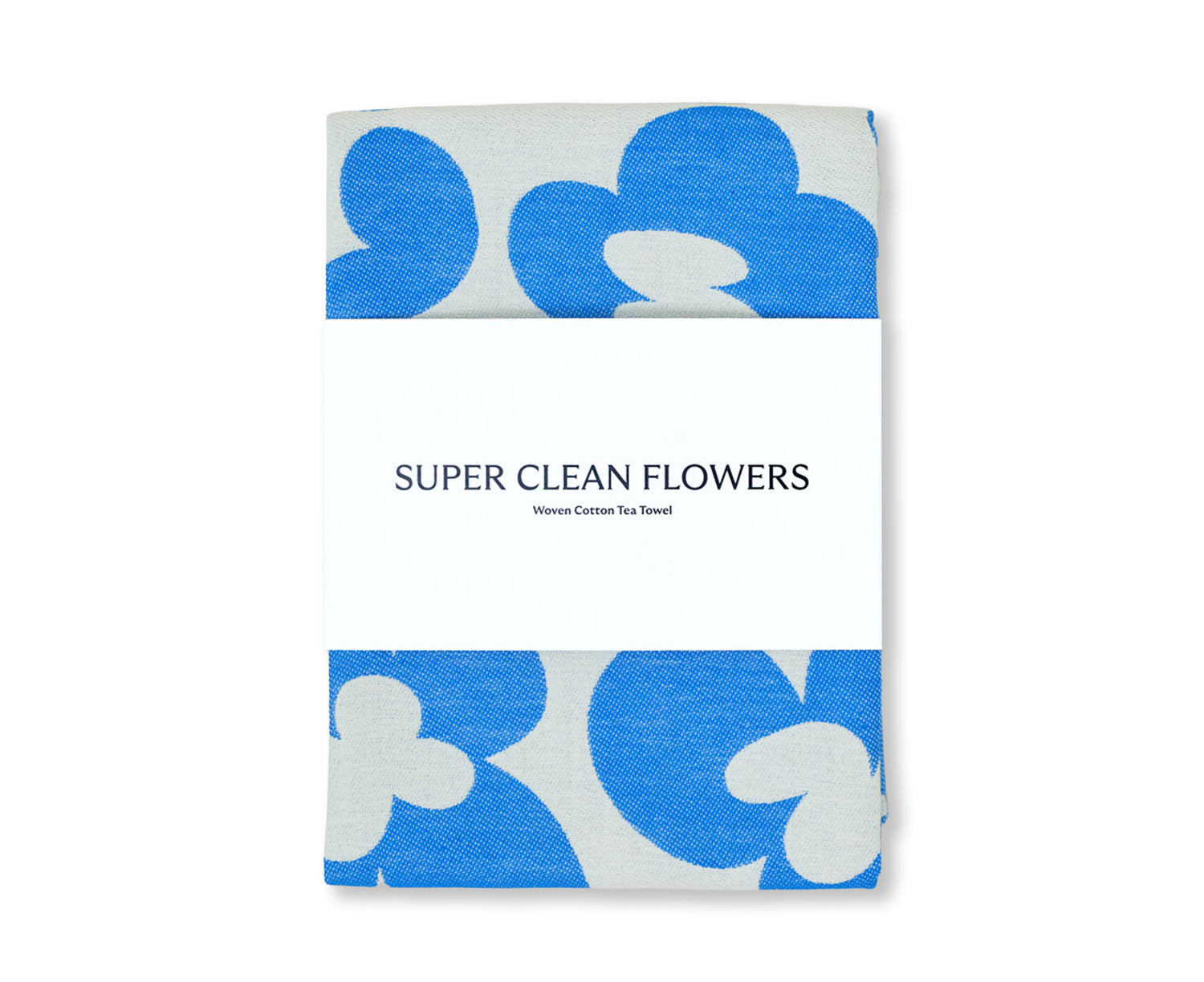 Super Clean Flowers Dish Towel - Blue - by Wrap