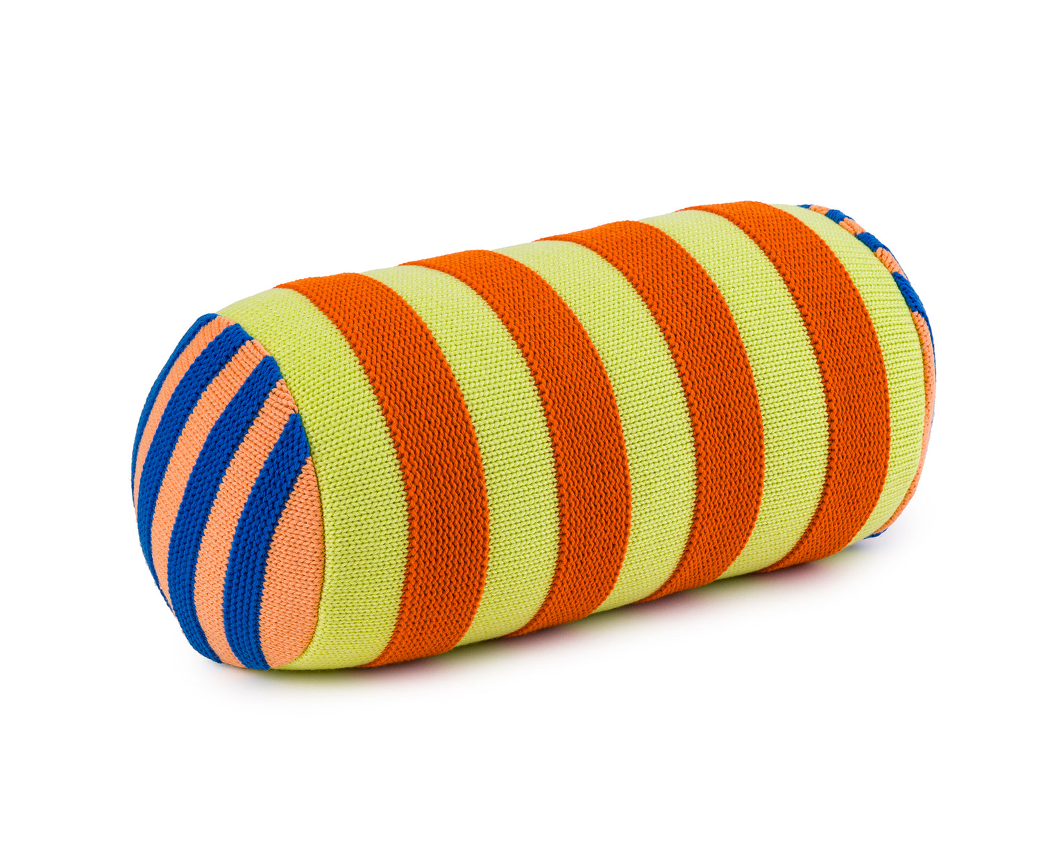 Bolster Pillow in Peach and Cobalt by Verloop