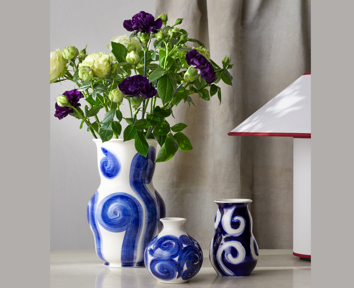 Tulle Small Ceramic Vase by Kähler