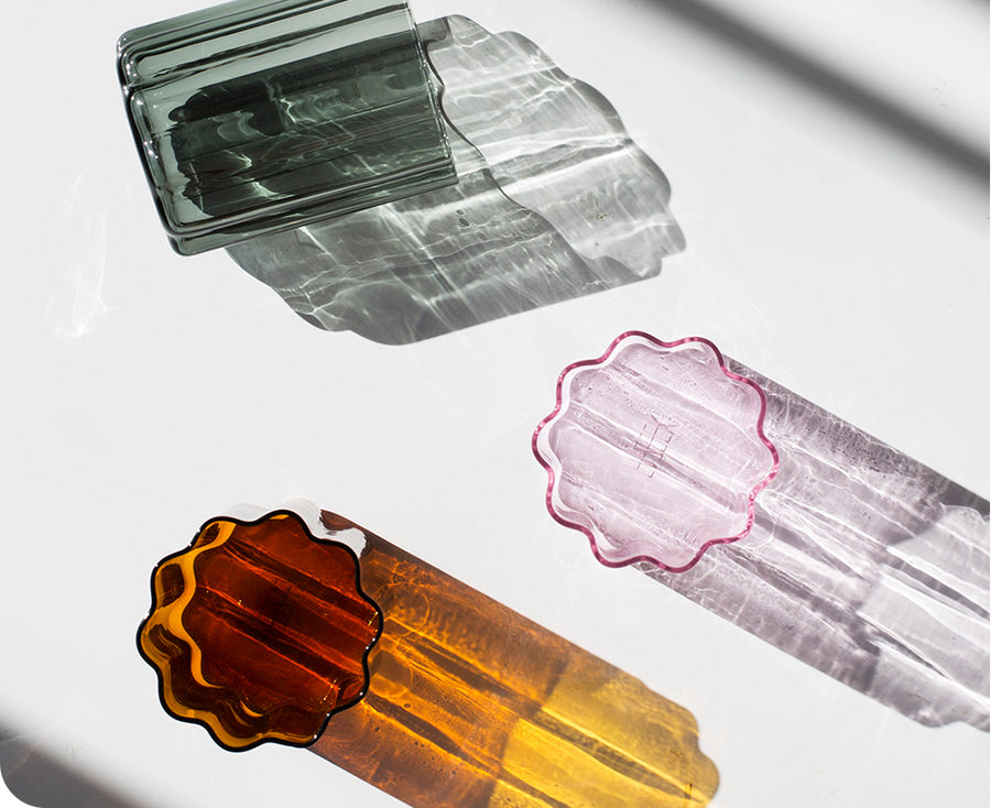 Wave Glass Set in Amber by Fazeek