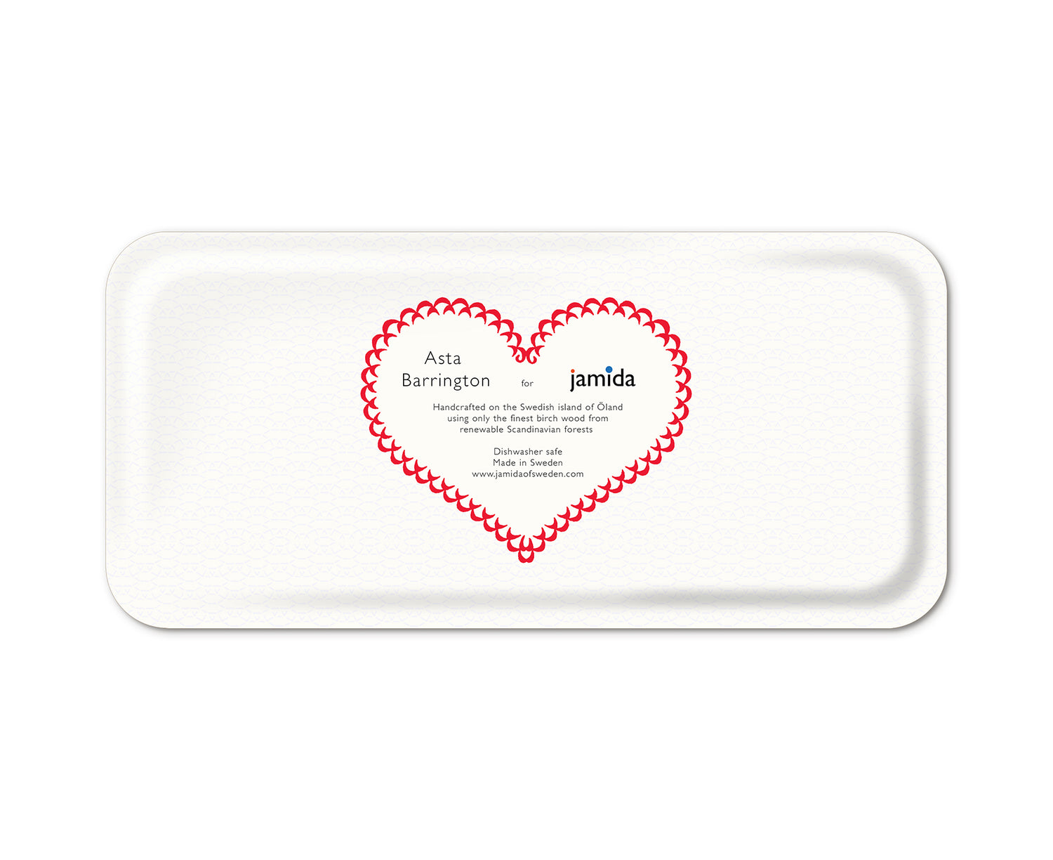 Word Rectangular Tray - Vin - by Jamida