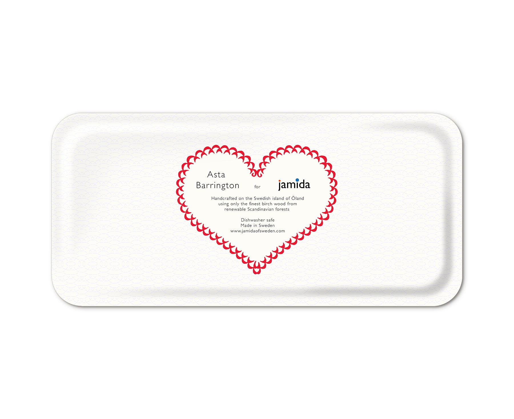 Word Rectangular Tray - Vin - by Jamida