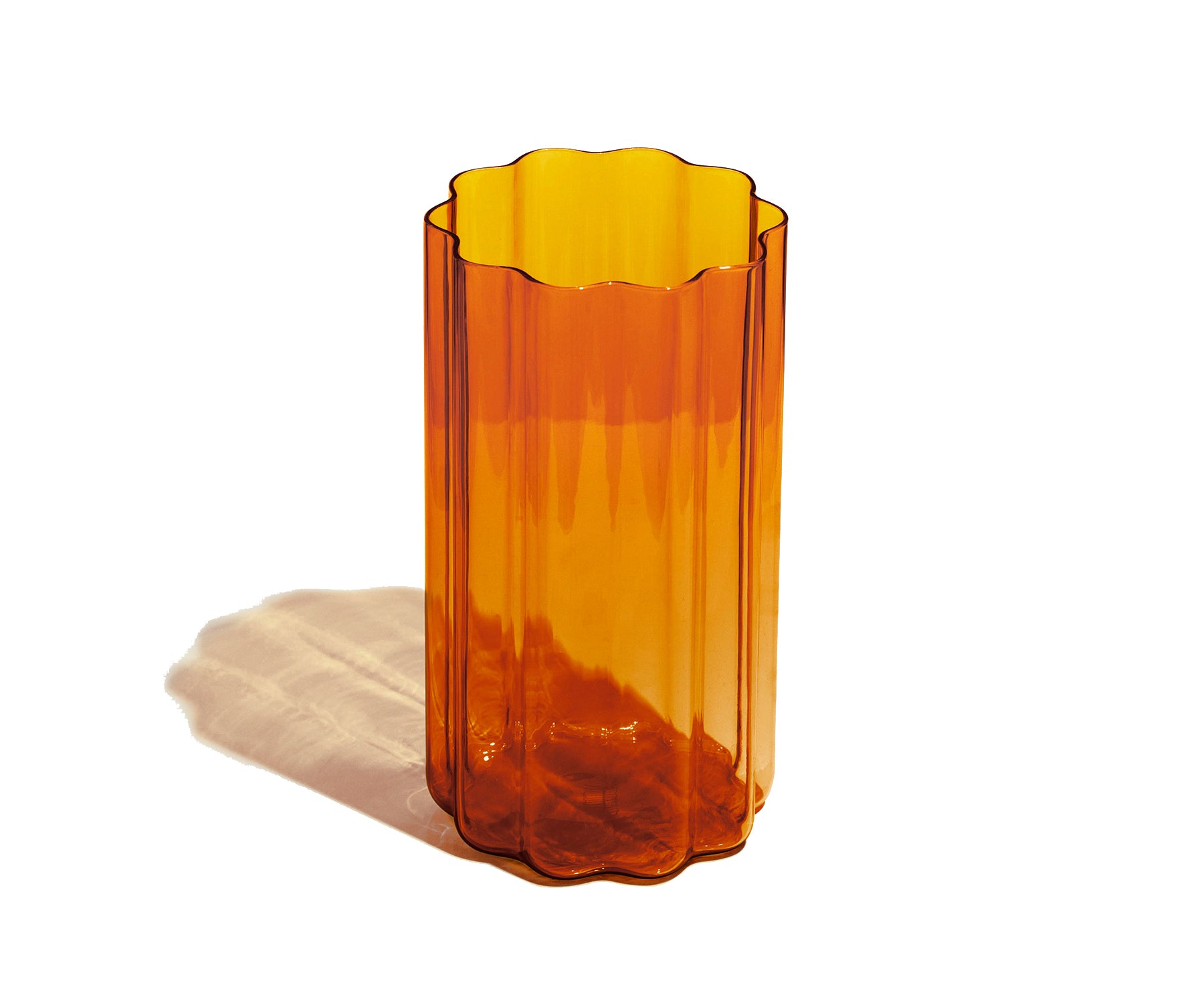Wave Vase in Amber by Fazeek