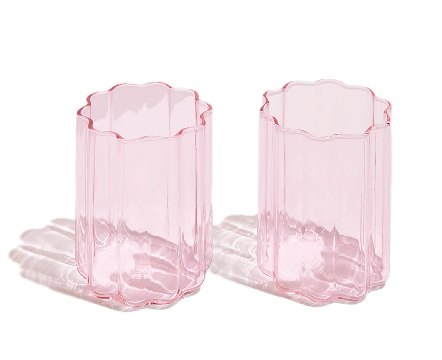 Wave Glass Set in Pink by Fazeek