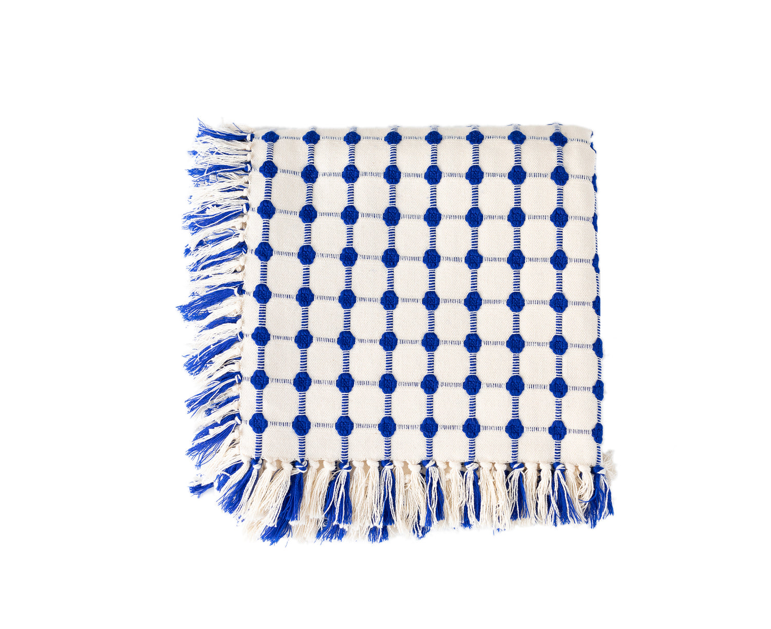 Wicker Tablecloth in Cobalt by Dove &amp; Donkey