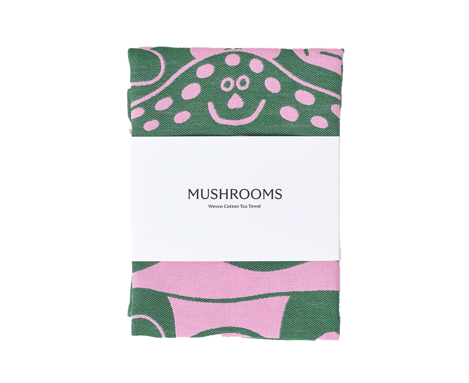 Woven Cotton Dish Towel - Mushrooms - by Wrap
