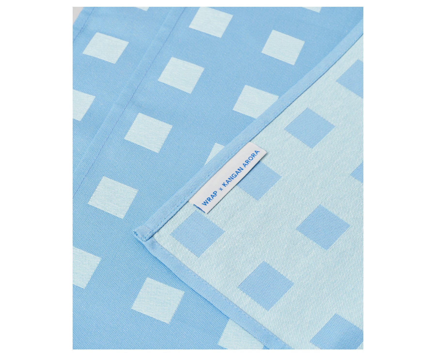 Squares in Aqua Napkin Set by Wrap