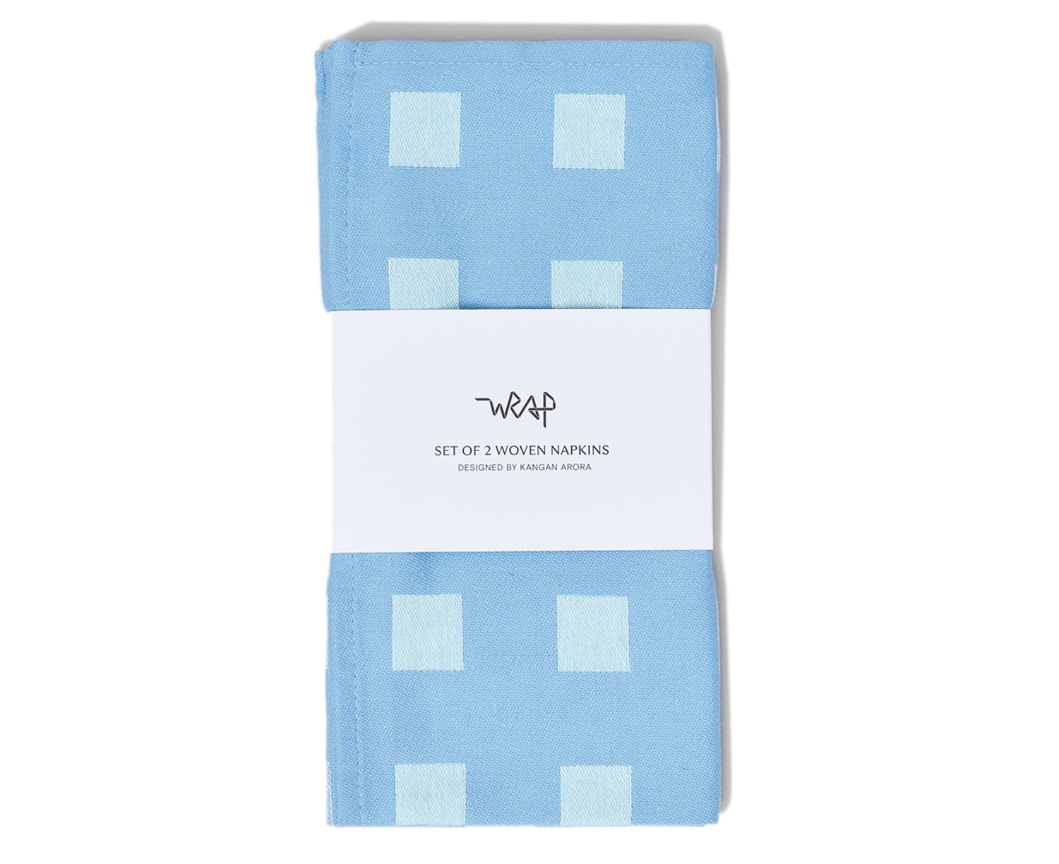 Squares in Aqua Napkin Set by Wrap