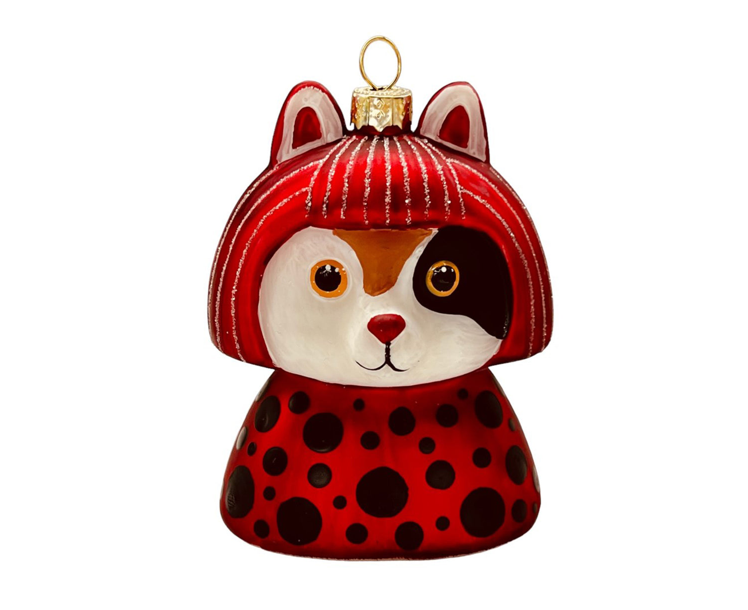 Kusameow Glass Ornament by Naked Decor