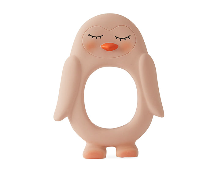 Penguin Teether in Rose by Oyoy Living Design