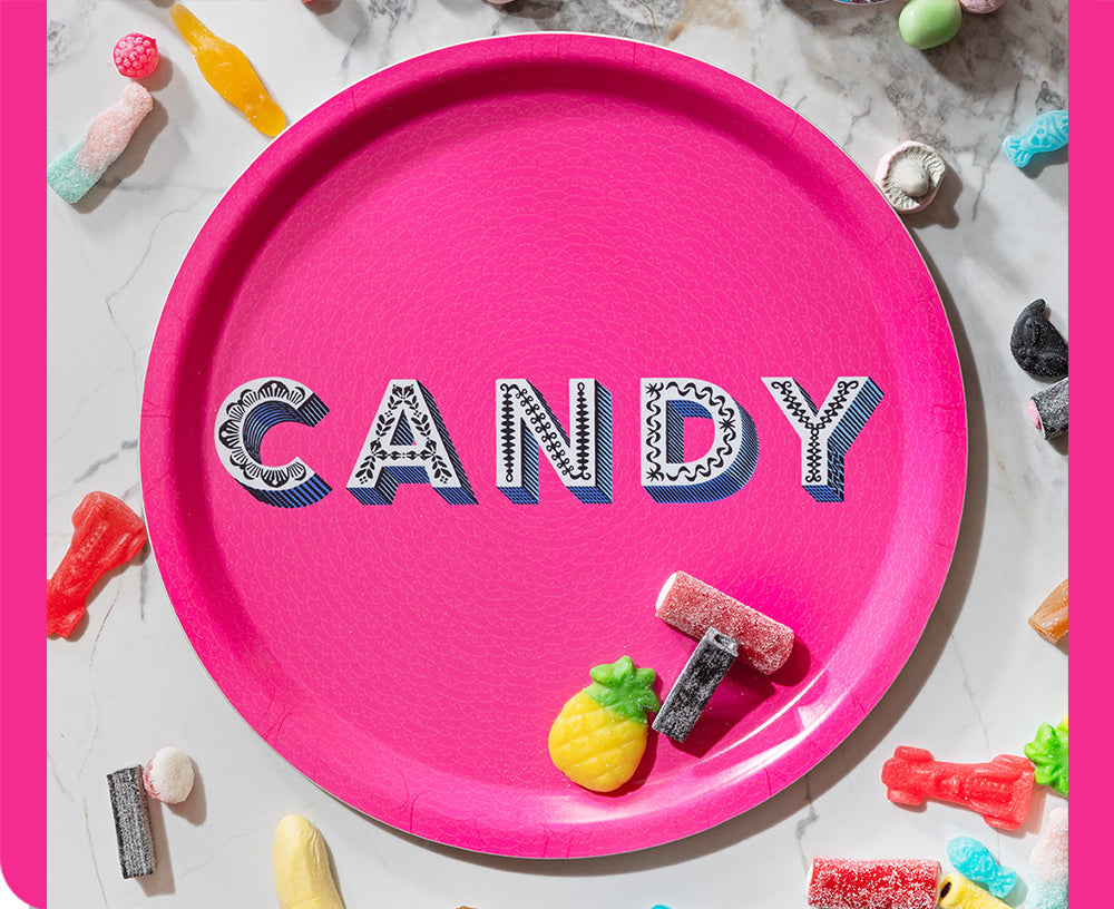 Round Word Tray - Candy - by Jamida