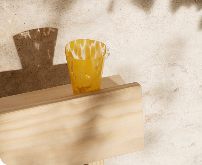 Casca Glass in Yellow by Ferm Living