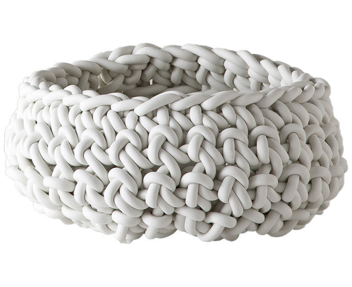 Rubber Crocheted Bowl - Large - by Neo in white