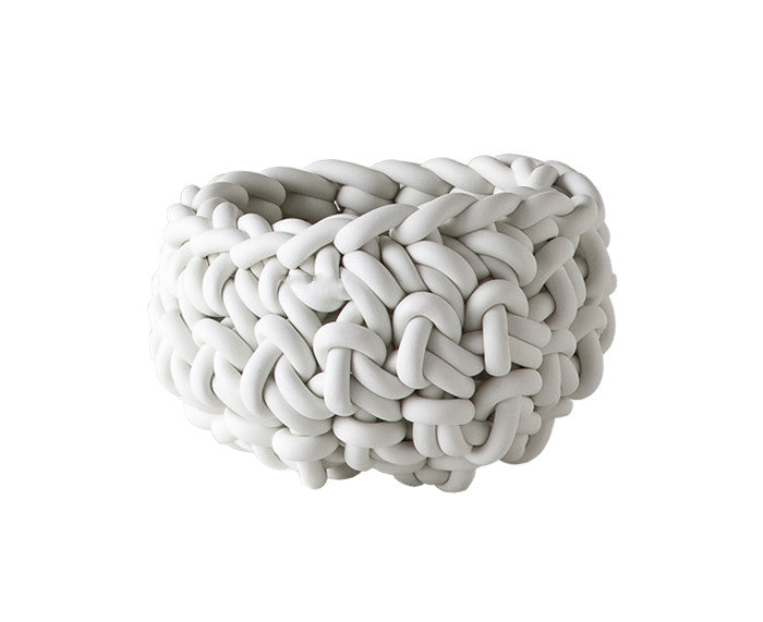 Rubber Crocheted Bowl in white - Small - by Neo