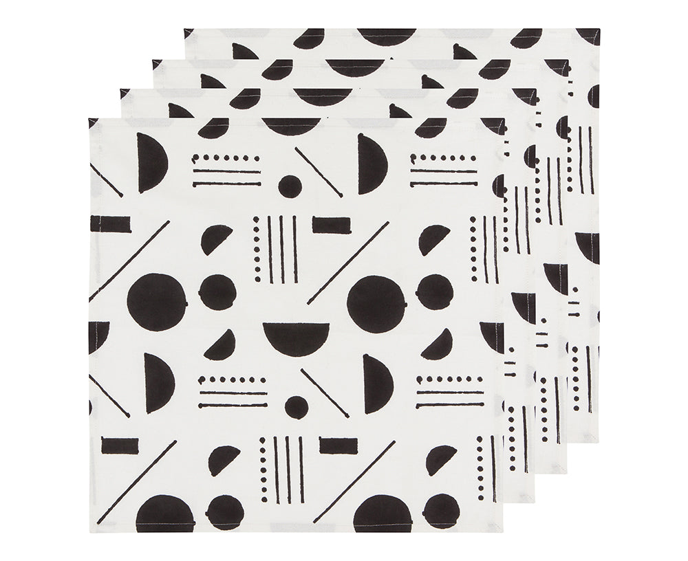 Imprint Napkin Set in Domino by Danica Studio