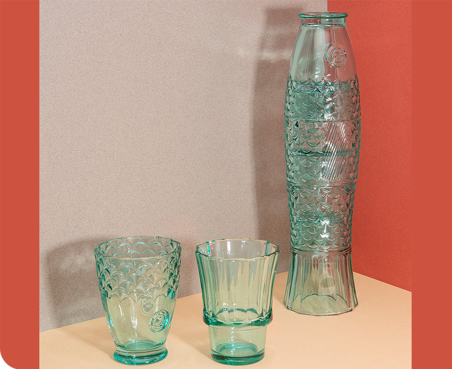 Koifish Stackable Glasses in Green by DOIY