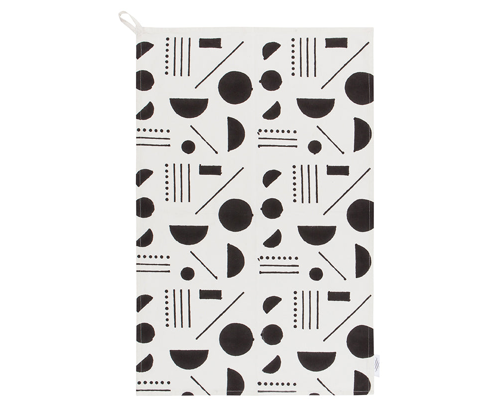 Imprint Dish Towel in Domino by Danica Studio