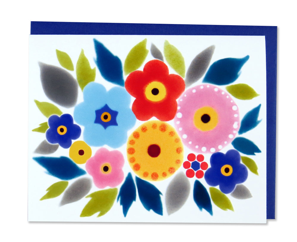 Folk Flowers Card Set by Xenia Taler
