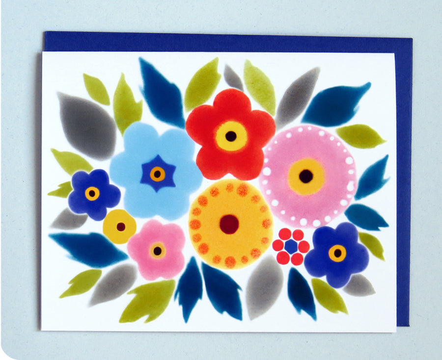 Folk Flowers Card Set by Xenia Taler