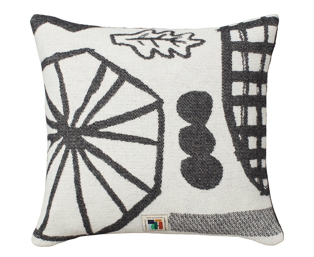 Forager Pillow in Black by Donna Wilson