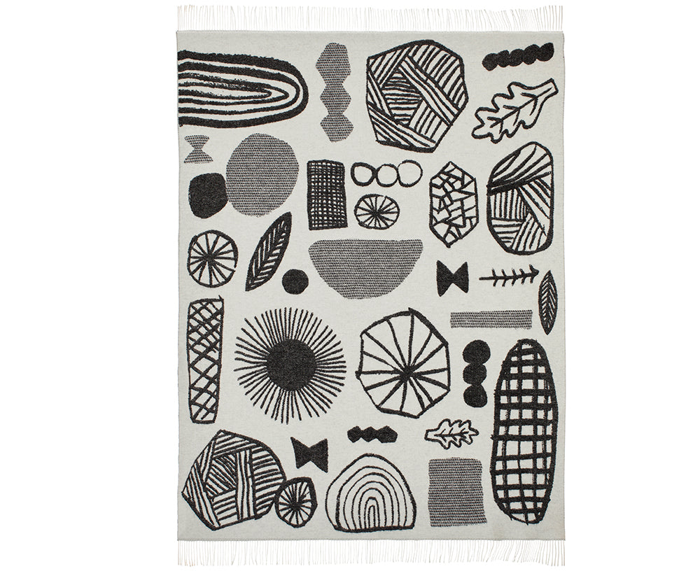 Forager Throw in Black by Donna Wilson