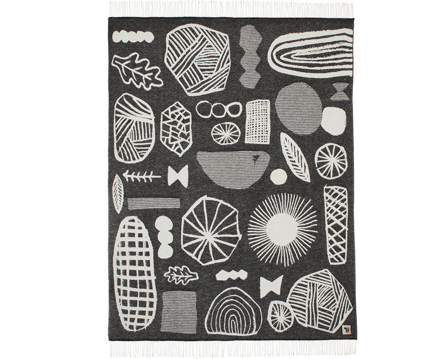 Forager Throw in Black by Donna Wilson