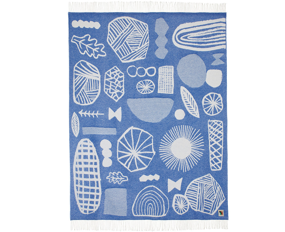 Forager Throw in Blue by Donna Wilson