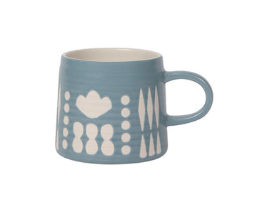 Imprint Ceramic Mug in Blue by Danica Studio