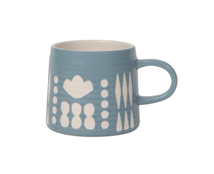 Imprint Ceramic Mug in Blue by Danica Studio