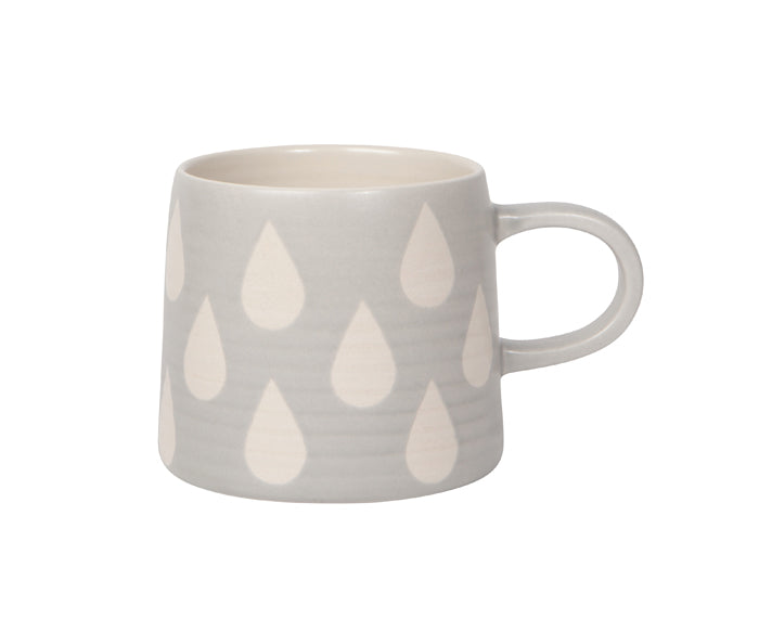 Imprint Ceramic Mug in Gray by Now Designs