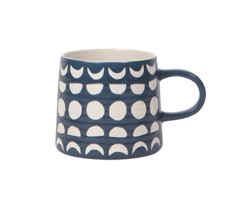 Imprint Ceramic Mug in Navy by Now Designs