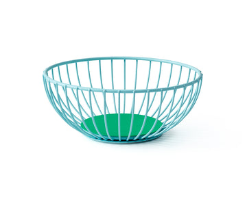 Iris Small Wire Basket in Light Blue and Green by Octaevo