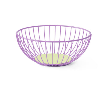 Iris Large Wire Basket in Lilac and Lime by Octaevo